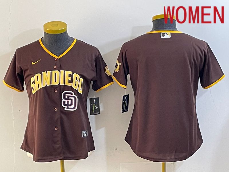 Women San Diego Padres Blank Browm Game 2024 Nike MLB Jersey style 3